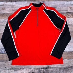Tail Women Quarter Zip Pullover Red Black White Size M Long Sleeve Golf Top